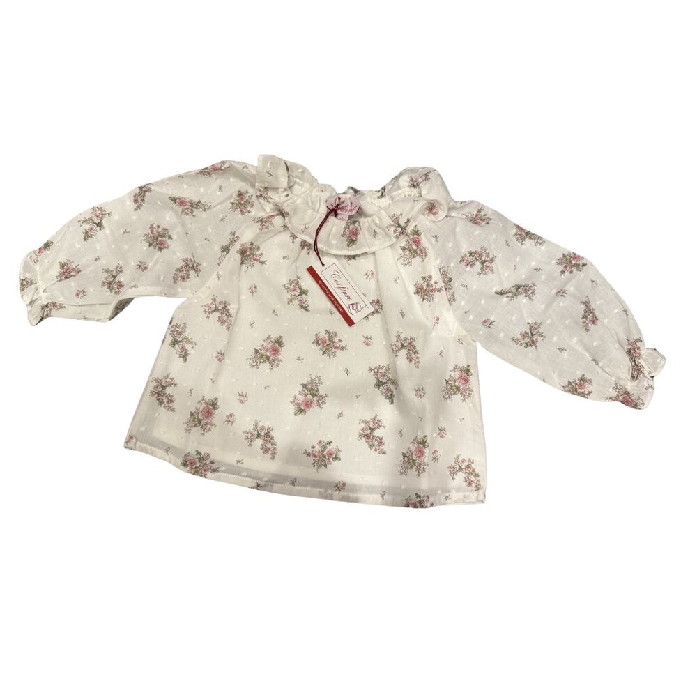 NWT Confiture for Trotters Baby Peasant Blouse Liberty  6-12months